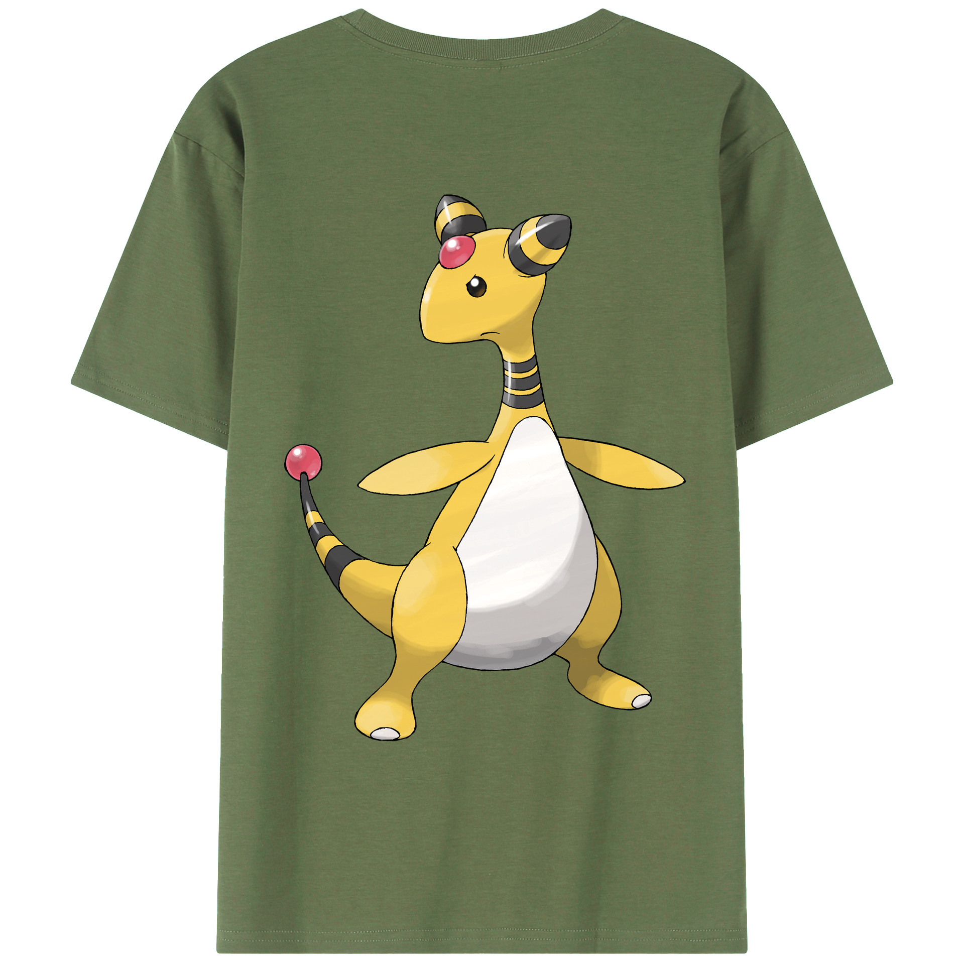 （画像用） ポケットモンスター Pokémon 綿100％ メンズ半袖Tシャツ（バックプリント） 通気性
